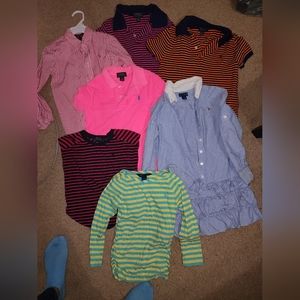 Girls Ralph Lauren Polo Shirts size 6 7 Tops Dress